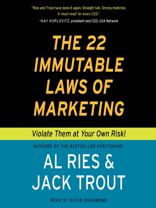 Title details for The 22 Immutable Laws of Marketing by Al Ries - Wait list